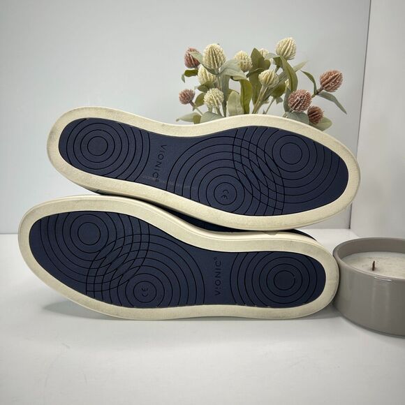 Vionic Thompson Slip-on Penny Loafers Casual Comfort Shoe Navy Men\'s 12 Wide